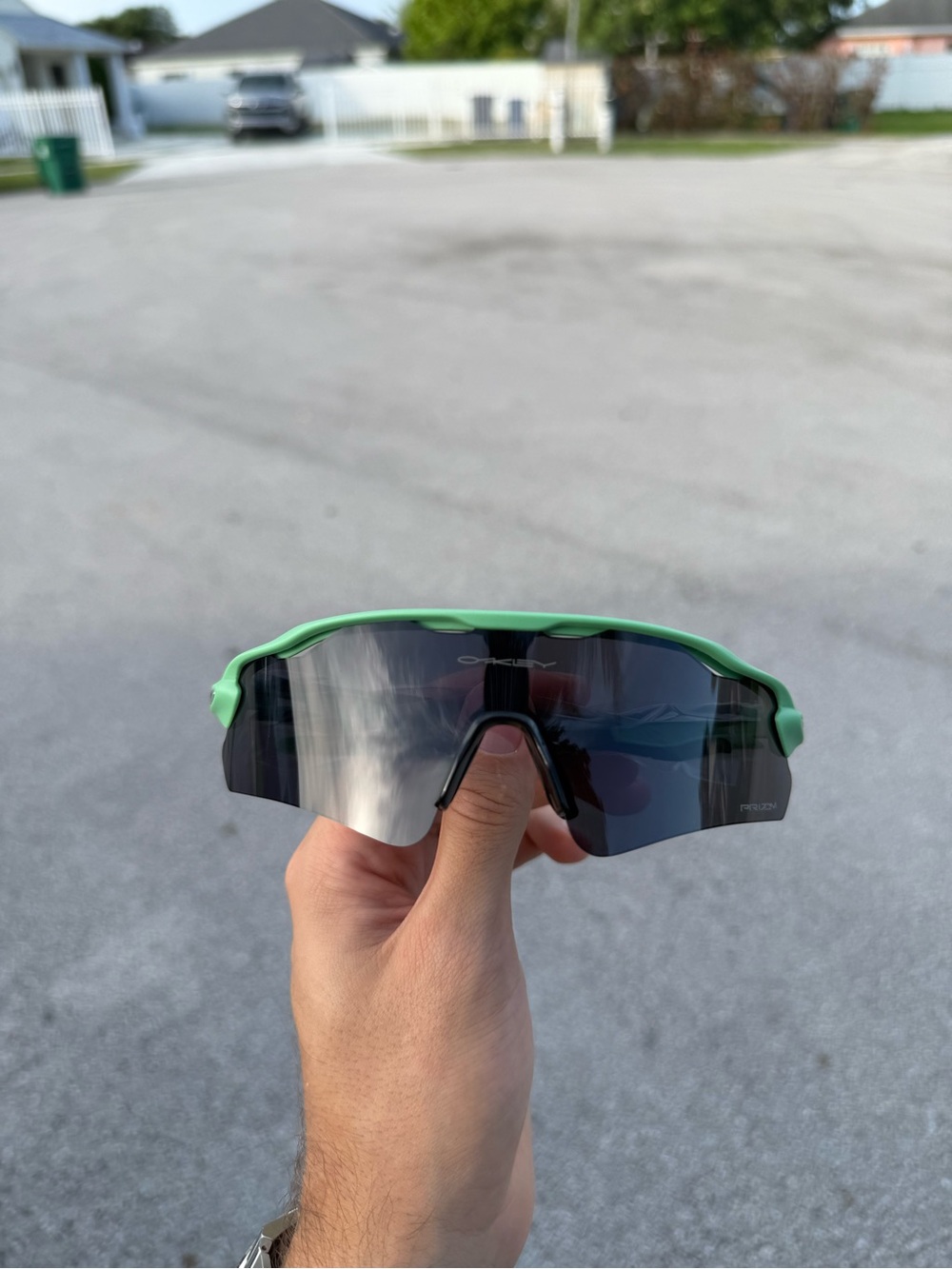Oakley green frame - black lens Protective Sunglasses Set